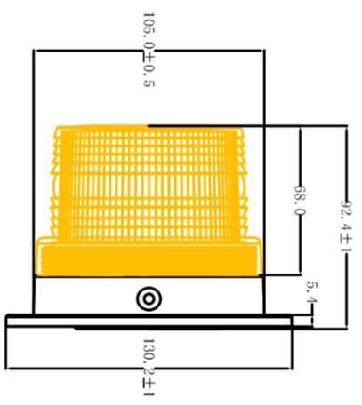 Amber LED Strobe Beacon Light